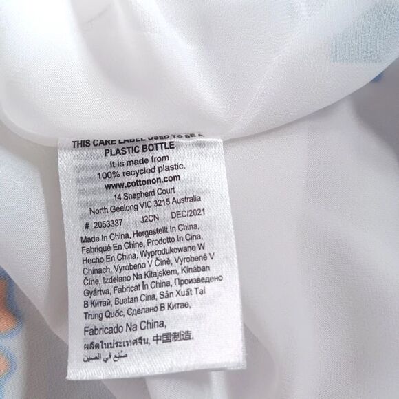 COTTON ON Slip Dress Size Small Floral Cowl Neck Mini Multicolor - Picture 11 of 12